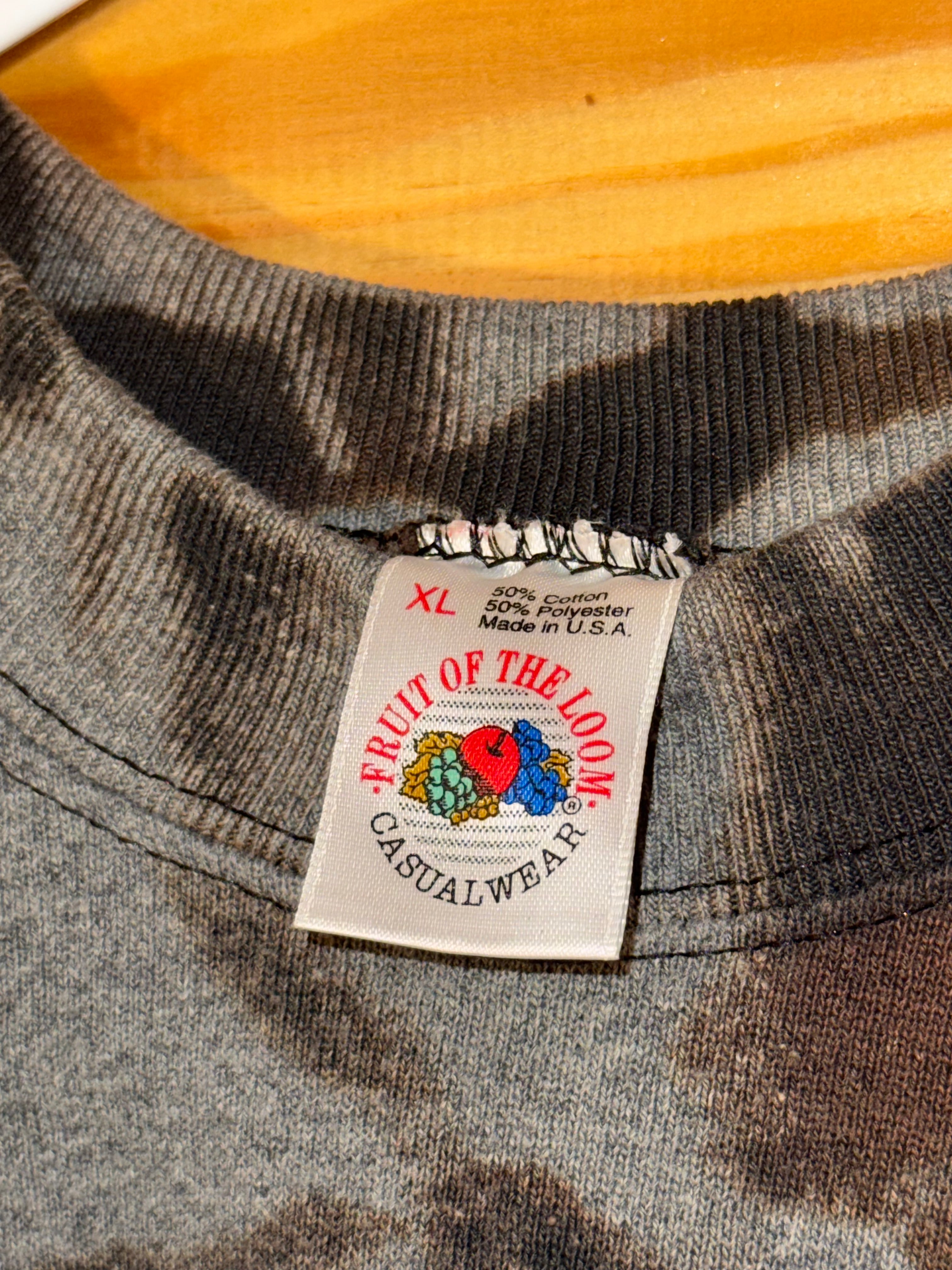 Vtg Bleach Dyed Fruit of the Loom Marcel Frost Sweatshirt M