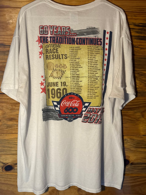 2019 NASCAR Charlotte Motor Speedway Coca Cola 600 60th Anniversary T-Shirt XL